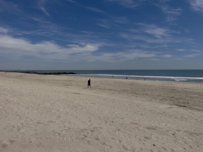 a person walking on a beach (MyCoast AI)