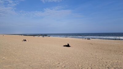 a group of people on a beach (MyCoast AI)