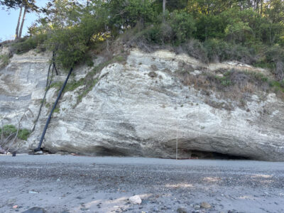 a large rock cliff (MyCoast AI)