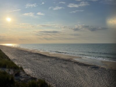 a beach with a body of water and a sunny day (MyCoast AI)