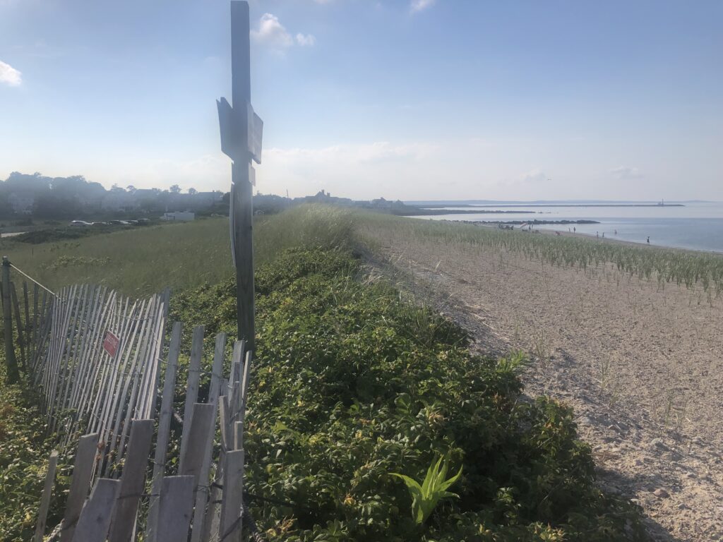 a fence on a beach (MyCoast AI)