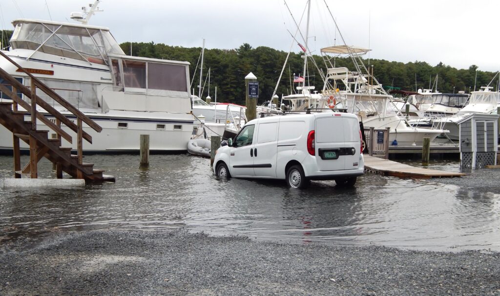a van parked on a dock (MyCoast AI)