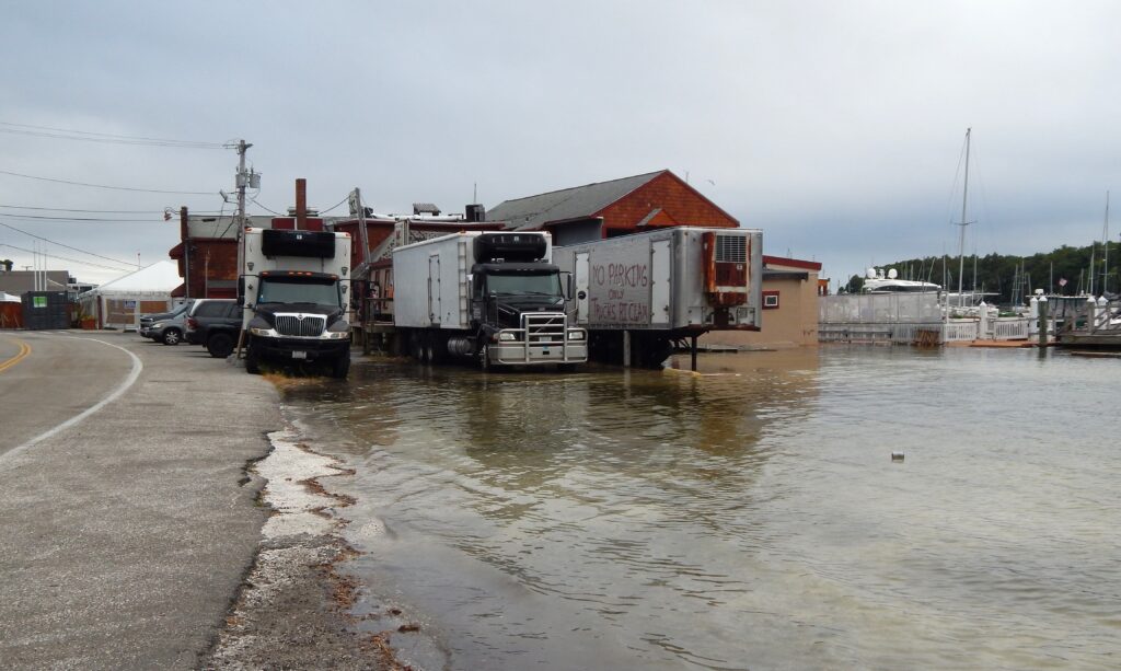 a truck parked in a flooded area (MyCoast AI)