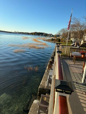 a dock with a laptop on it (MyCoast AI)