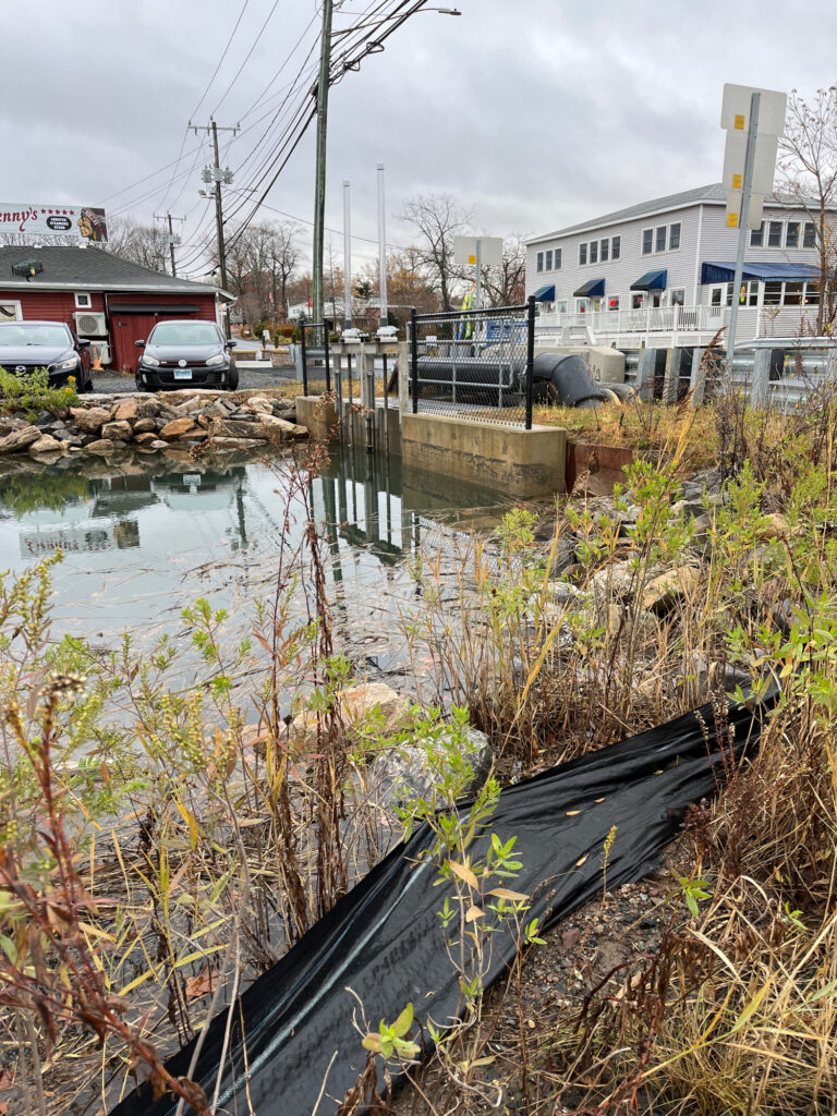 a flooded area with cars and buildings (MyCoast AI)
