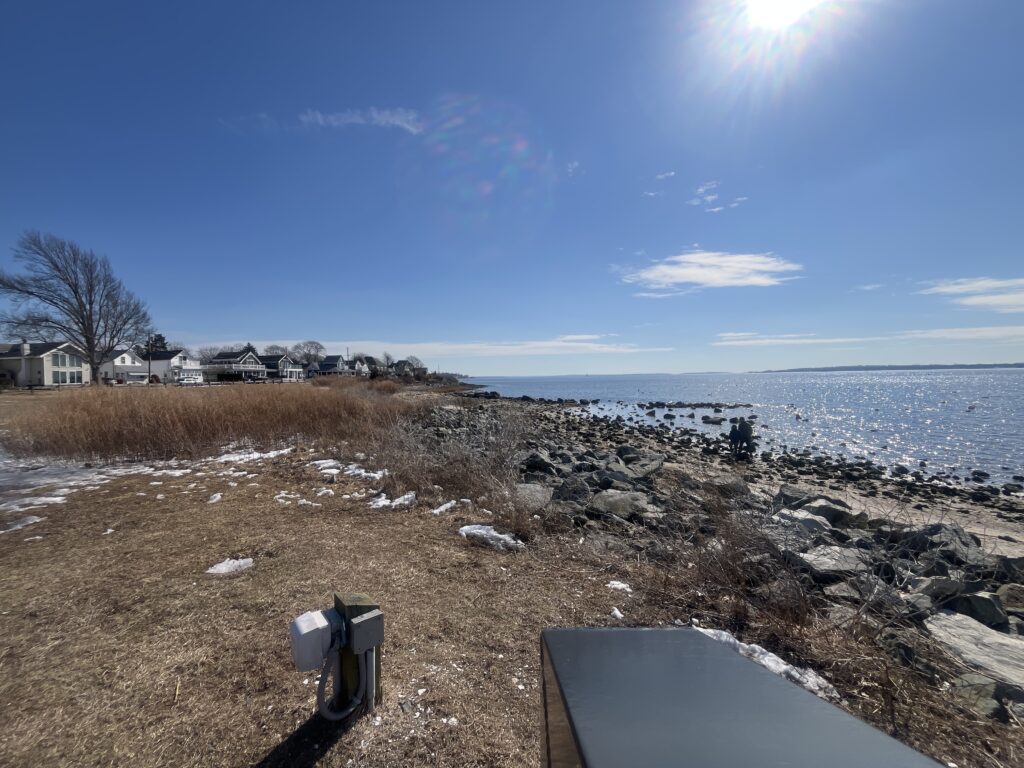 a camera on a rocky beach (MyCoast AI)