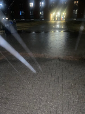 a wet street at night (MyCoast AI)