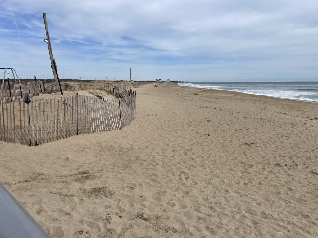a fence on a beach (MyCoast AI)
