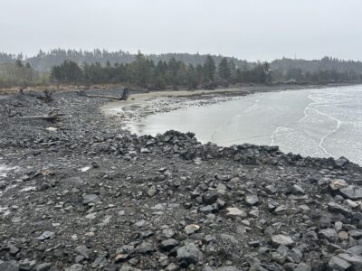 a rocky area with a stream running through it (MyCoast AI)
