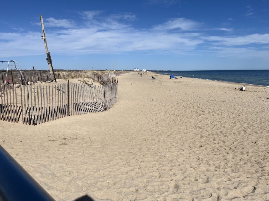 a fence on a beach (MyCoast AI)