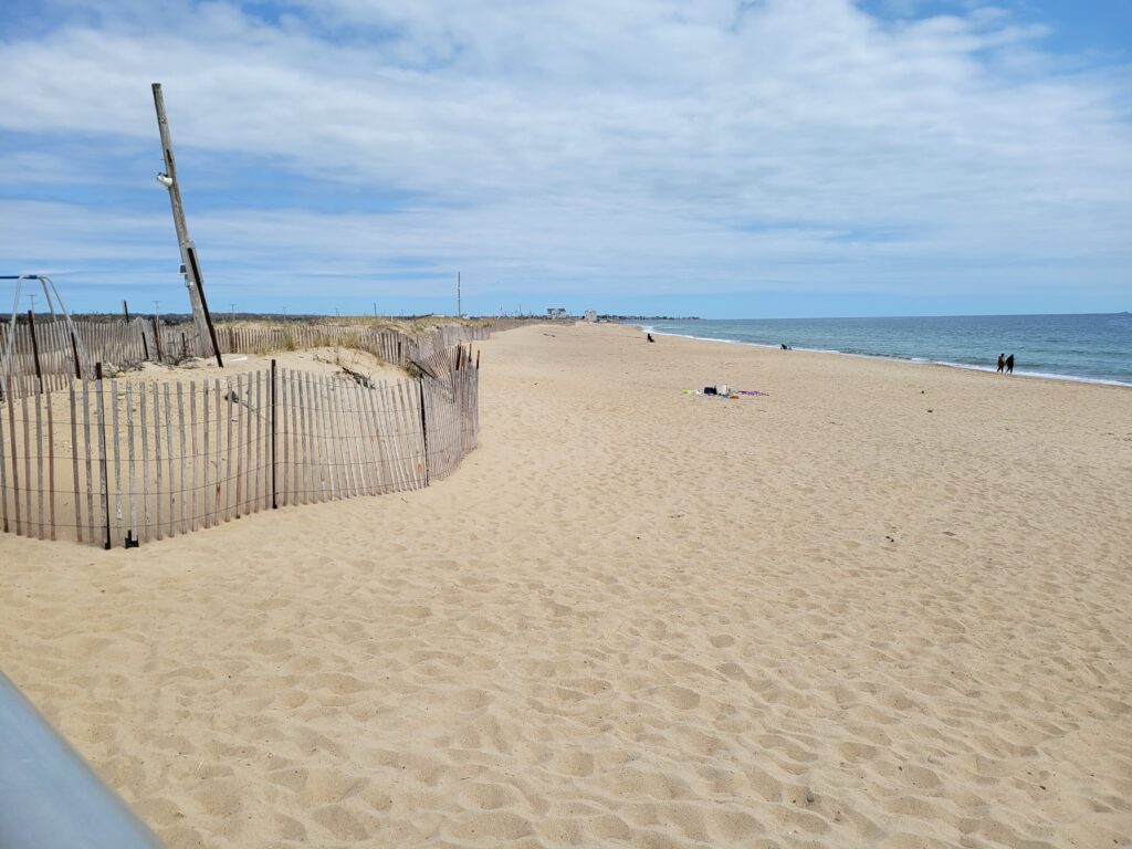 a fence on a beach (MyCoast AI)