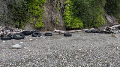 a group of tires on a rocky surface (MyCoast AI)