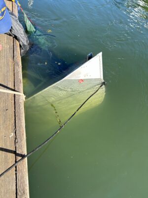 a boat tied to a dock (MyCoast AI)