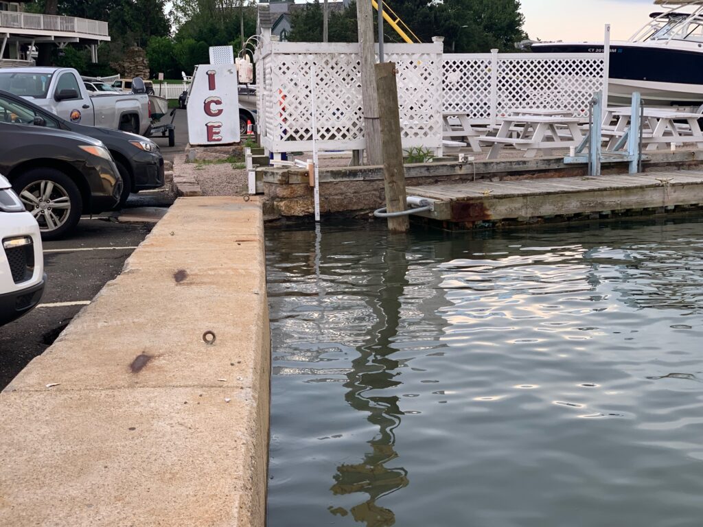 a flooded parking lot (MyCoast AI)