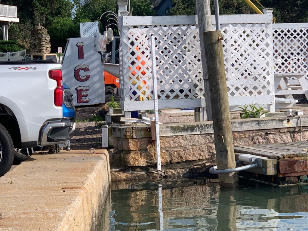 a truck parked next to a water fountain (MyCoast AI)