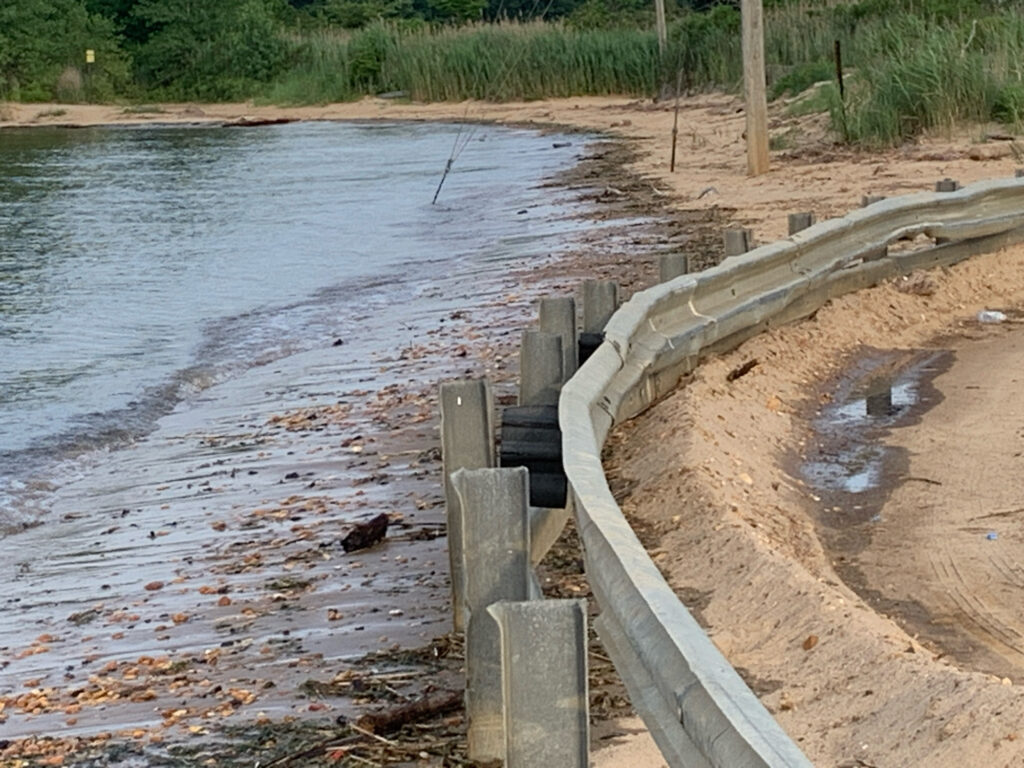 a wooden dock over a body of water (MyCoast AI)