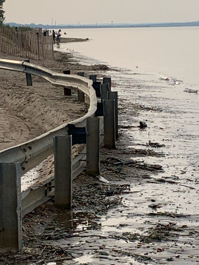 a bench on a beach (MyCoast AI)