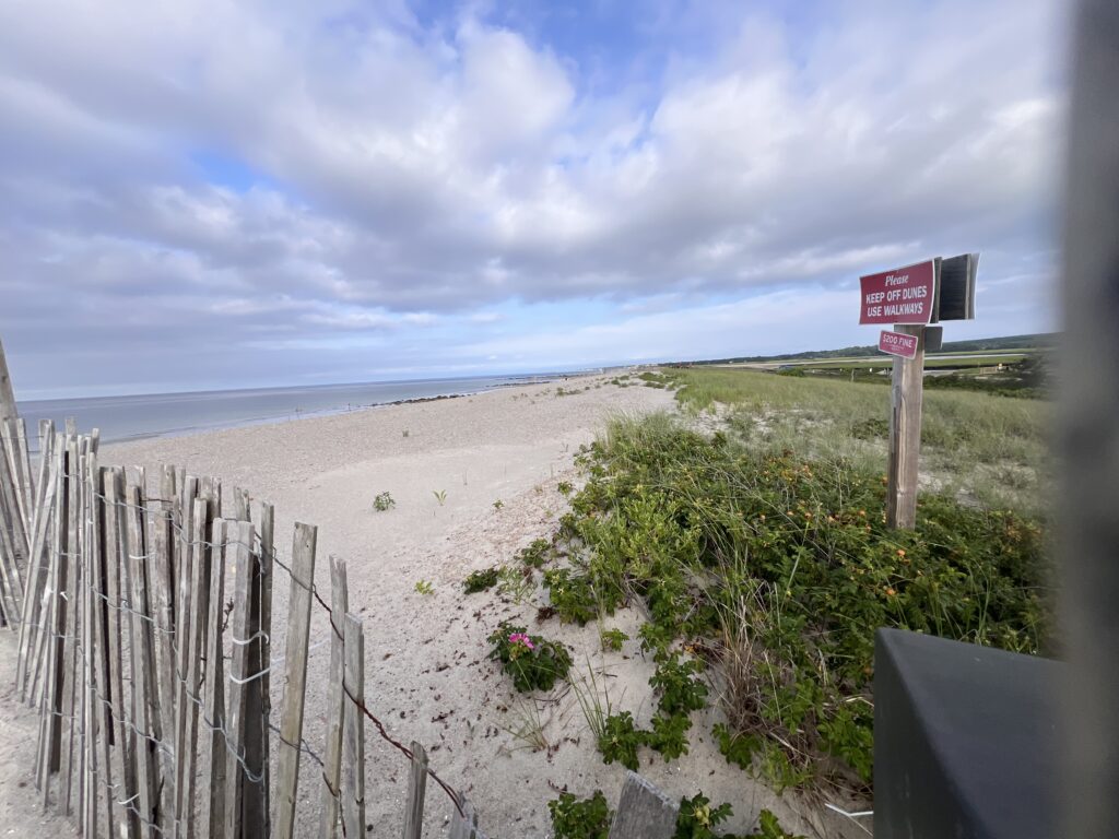 a fence on a beach (MyCoast AI)