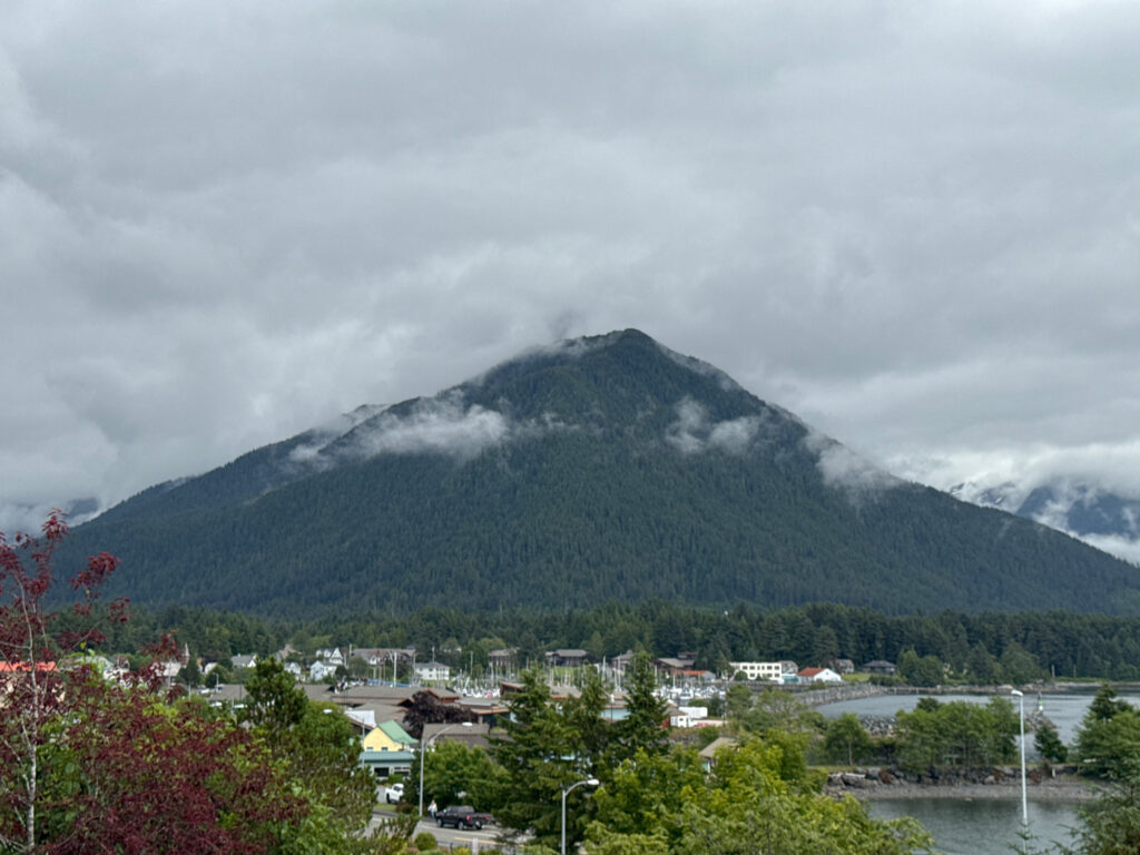 a mountain with trees and buildings below (MyCoast AI)