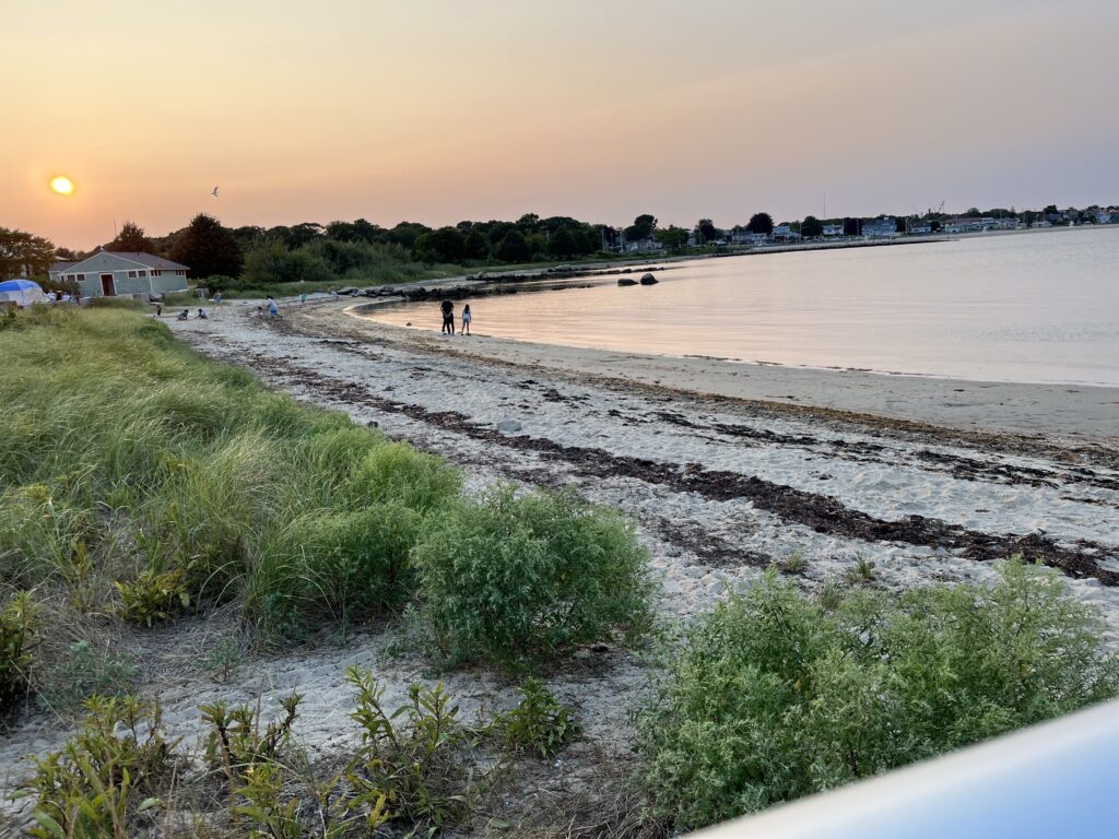 a beach with people walking on it (MyCoast AI)