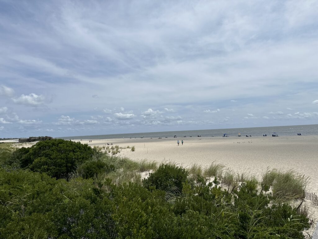 a beach with people on it (MyCoast AI)