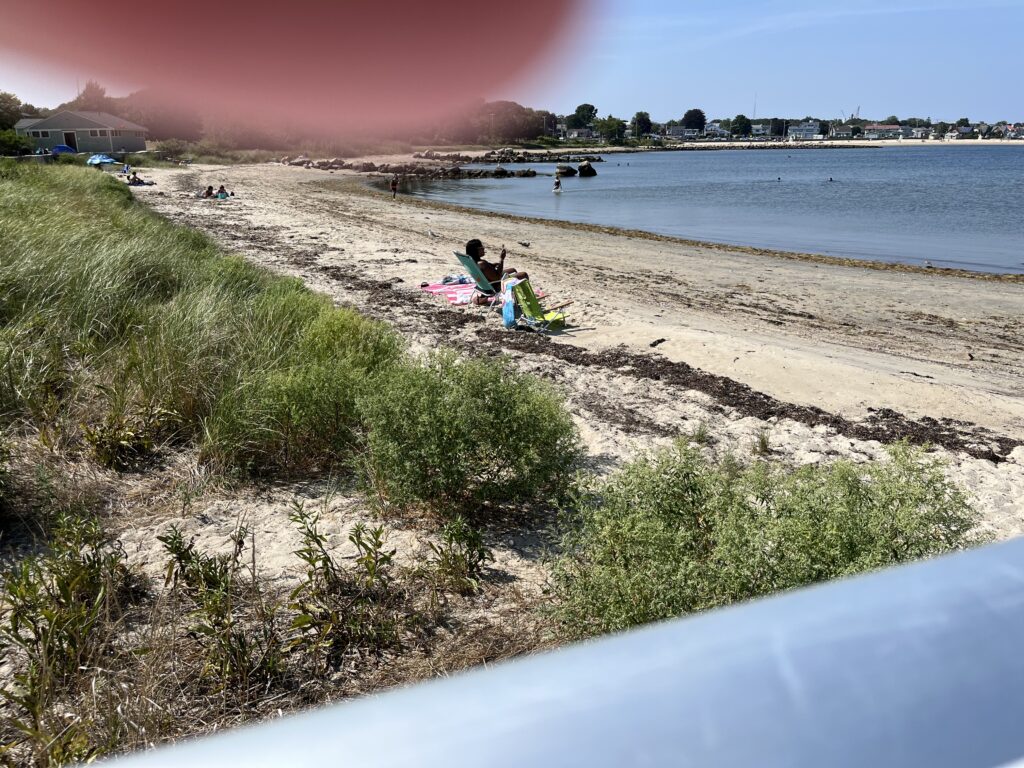 a person sitting on a beach (MyCoast AI)