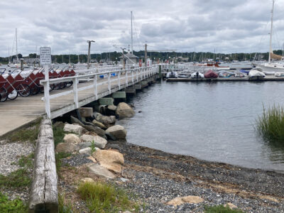 a dock with boats in a harbor (MyCoast AI)
