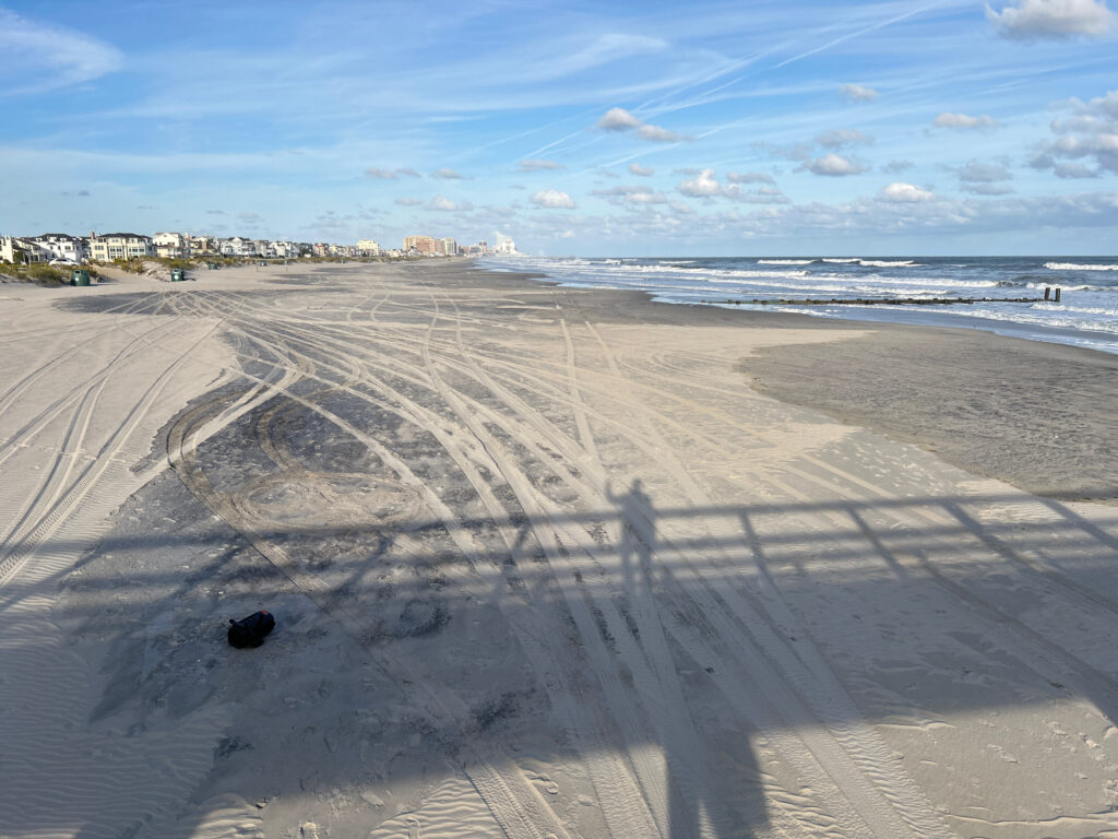 a sandy beach with a body of water in the background (MyCoast AI)