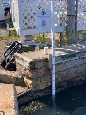 a water fountain with a metal pipe (MyCoast AI)